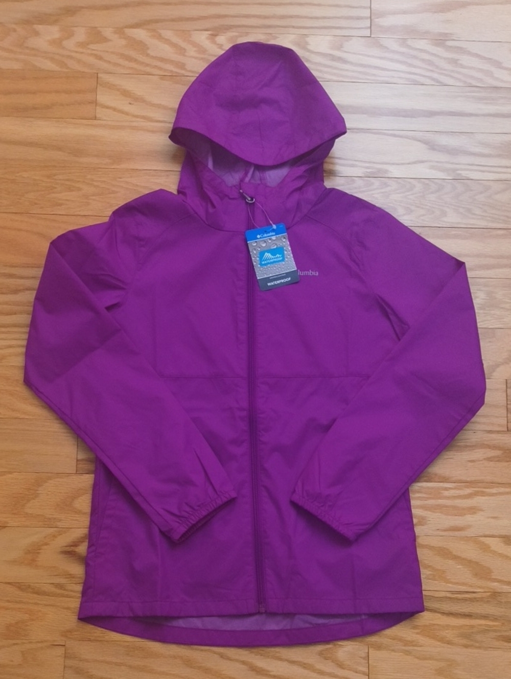 Columbia Kids' Hooded Raincoat Purple Youth Size Large NWT